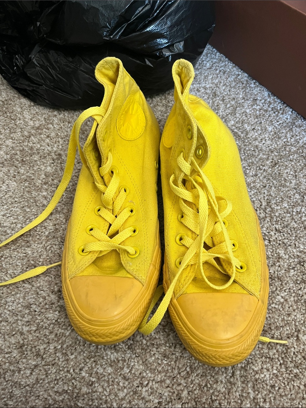 Converse Yellow High-Top Canvas Sneakers